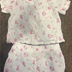 American Eagle Snoopy Western Cotton Gauze PJ Set